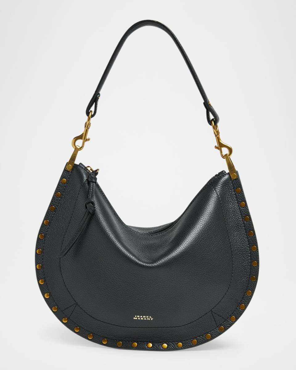 Oskan Studded Grainy Leather Shoulder Bag